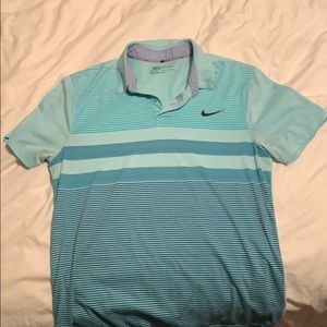 Teal Nike golf shirt
